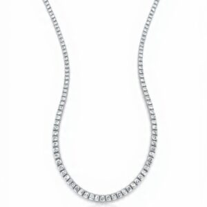 Tennis. Zirconi con taglio brillante, collana