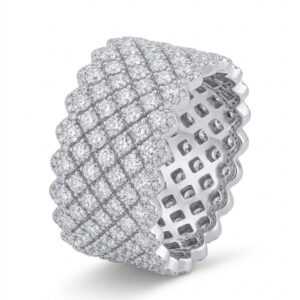 Anello Fascia Uomo Acciaio 316L Full Zirconi