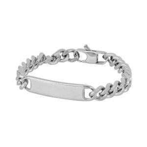 Bracciale a fascia con medaglietta personalizzabile