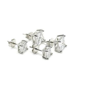 Orecchino, Zirconi con taglio princess